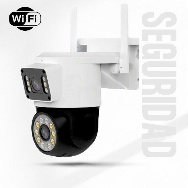 CAMARA BLANCA NEGRA DOS LENTES WIFI