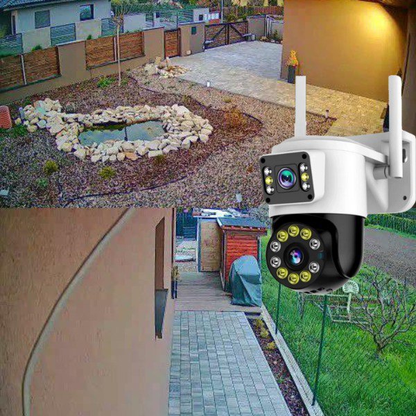 CAMARA BLANCA NEGRA DOS LENTES WIFI