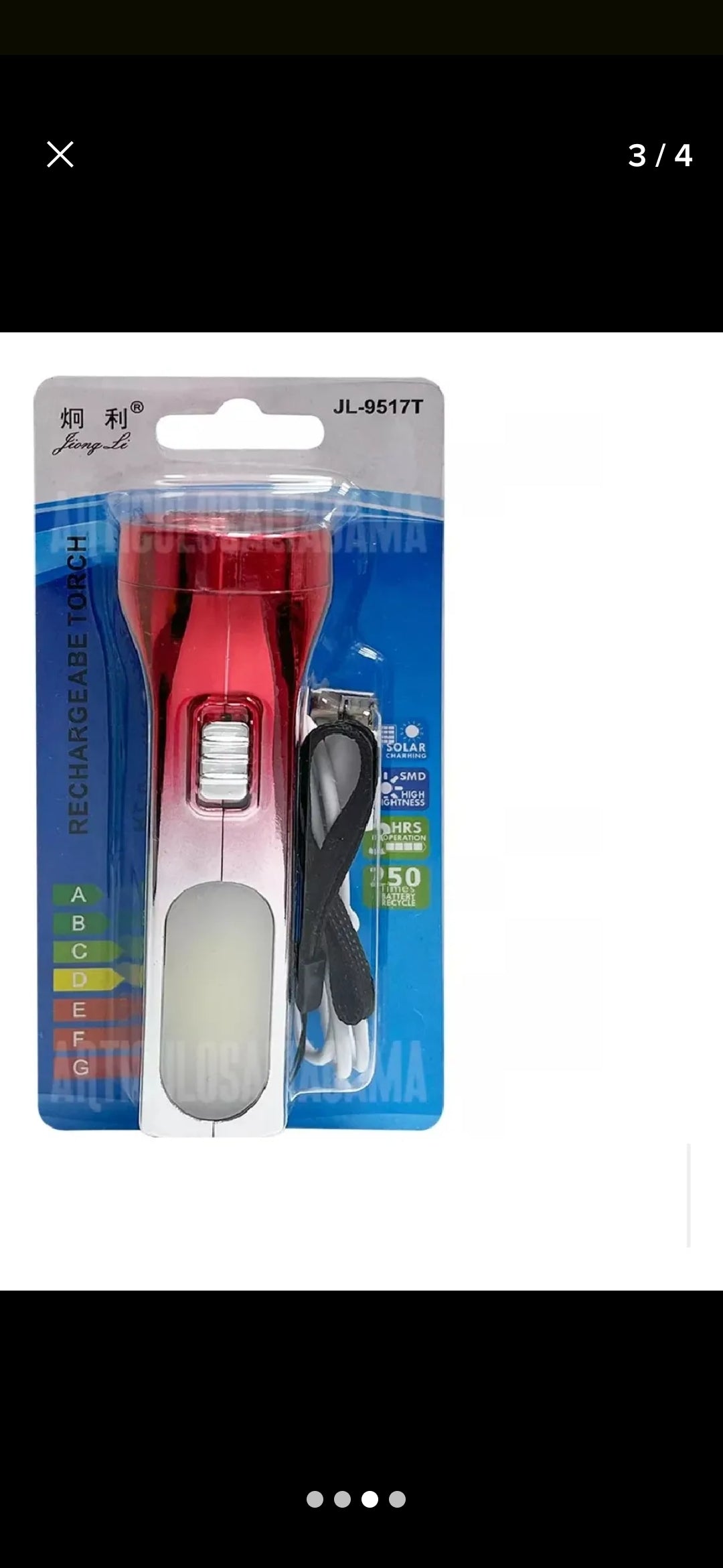 Mini Linterna  Usb Con Panel Solar